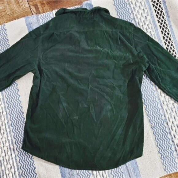RETREAT Dark Green Lightweight Corduroy Shirt - Picture 6 of 13